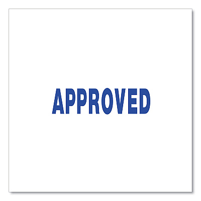 Universal Message Stamp, APPROVED, Pre-Inked One-Color, Blue (UNV10043)