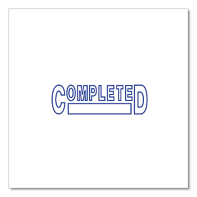 Universal Message Stamp, COMPLETED, Pre-Inked One-Color, Blue Ink (UNV10044)