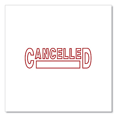 Universal Message Stamp, CANCELLED, Pre-Inked One-Color, Red (UNV10045)