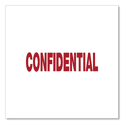 Universal Message Stamp, CONFIDENTIAL, Pre-Inked One-Color, Red (UNV10046)