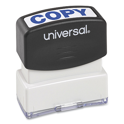 Universal Message Stamp, COPY, Pre-Inked One-Color, Blue (UNV10047)