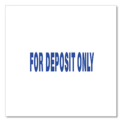 Universal Message Stamp, for DEPOSIT ONLY, Pre-Inked One-Color, Blue (UNV10056)