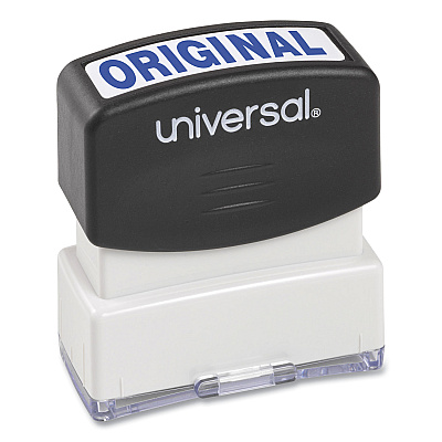 Universal Message Stamp, ORIGINAL, Pre-Inked One-Color, Blue (UNV10060)