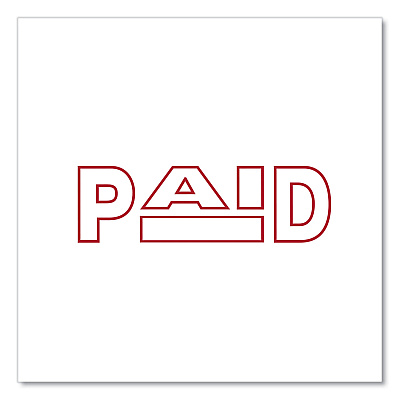 Universal Message Stamp, PAID, Pre-Inked One-Color, Red (UNV10062)