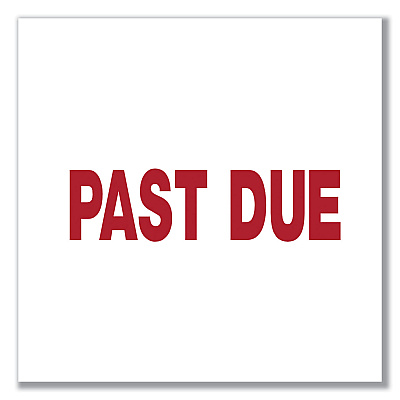 Universal Message Stamp, PAST DUE, Pre-Inked One-Color, Red (UNV10063)