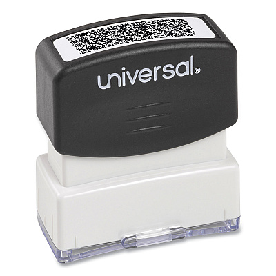 Universal Security Stamp, Obscures Area 1.69 x 0.56, Black (UNV10136)