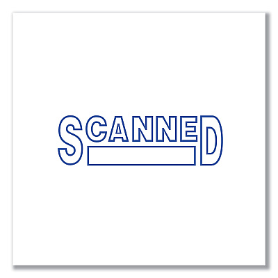 Universal Message Stamp, SCANNED, Pre-Inked One-Color, Blue (UNV10157)