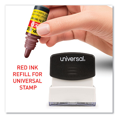 Trodat Refill Ink for Clik! and Universal Stamps, 7 mL Bottle, Red (USSIR62)