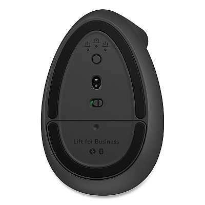 Logitech Lift for Business Vertical Ergonomic Mouse, 2.4 GHz Frequency/32 ft Wireless Range, Right Hand Use, Graphite (910006491)