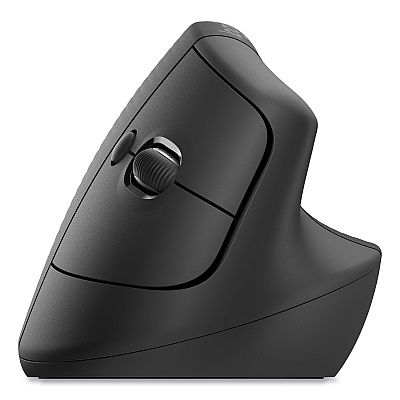 Logitech Lift for Business Vertical Ergonomic Mouse, 2.4 GHz Frequency/32 ft Wireless Range, Right Hand Use, Graphite (910006491)