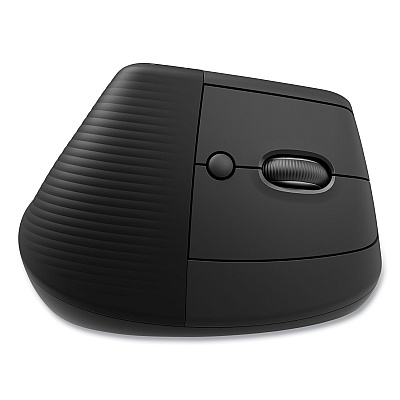 Logitech Lift for Business Vertical Ergonomic Mouse, 2.4 GHz Frequency/32 ft Wireless Range, Right Hand Use, Graphite (910006491)