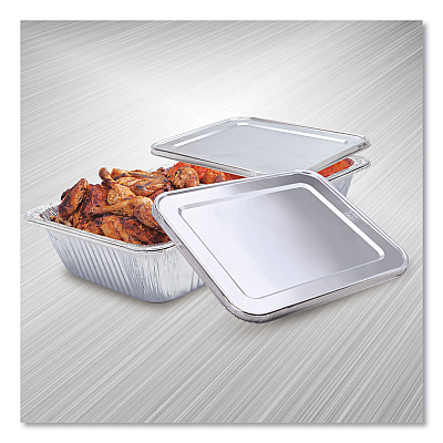 HFA Steam Table Pan Lids, Full Curl Edge, Fits Half-Size Pan, 0.62" Deep, 11.16 x 12.75, 100/Carton (HFA204930100FC)