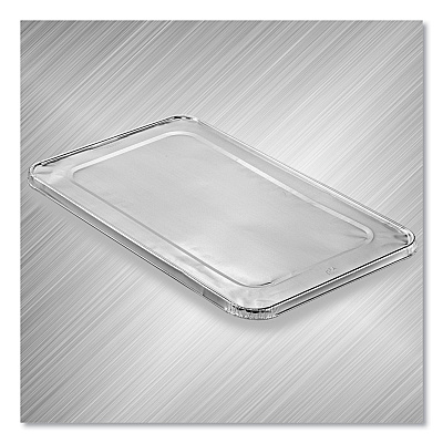 HFA Steam Table Pan Lids, Full Curl Edge, Fits Full-Size Pan, 0.62" Deep, 12.87 x 20.81, 50/Carton (HFA20504550FC)