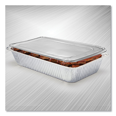 HFA Steam Table Pan Lids, Full Curl Edge, Fits Full-Size Pan, 0.62" Deep, 12.87 x 20.81, 50/Carton (HFA20504550FC)