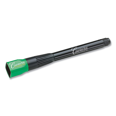 Dri-Mark Counterfeit Money Detection System, UV Light; Watermark Detector; Color Change Ink, U.S. Currency, 0.8 x 0.8 x 6, Black/Green (DRI351UV6)