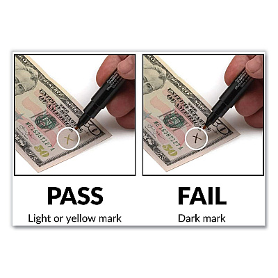 Dri-Mark Smart Money Counterfeit Bill Detector Pen, U.S. Currency, 3/Pack (DRI3513B1)