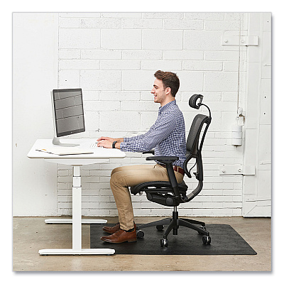 deflecto Ergonomic Sit Stand Mats, 60 x 46, Black, 25/Pallet (DEFCM24442FBSS2)