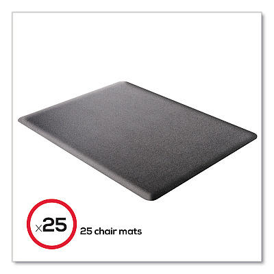 deflecto Ergonomic Sit Stand Mats, 60 x 46, Black, 25/Pallet (DEFCM24442FBSS2)