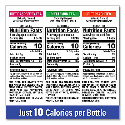 Snapple Ice Tea Variety Pack, Assorted Flavors, 20 oz Bottle, 24/Carton (GRR22002043)