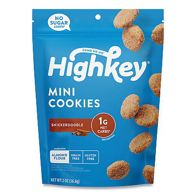 HighKey Snickerdoodle Cookies, Snickerdoodle, 2 oz Bag, 6/Carton (GRR60000271)