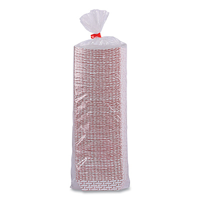 Boardwalk Paper Food Baskets, 6 oz Capacity, 3.78 x 4.3 x 1.08, Red/White, 1,000/Carton (BWK30LAG040)