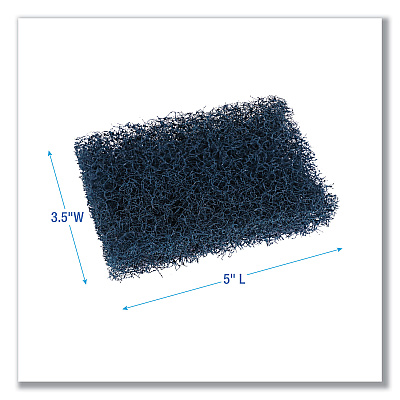 Boardwalk Extra Heavy-Duty Scour Pad, 3.5 x 5, Dark Blue, 20/Carton (BWK188)