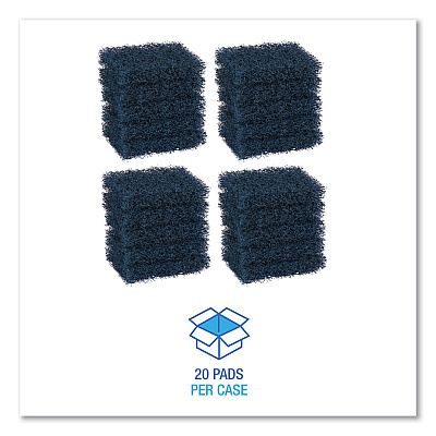 Boardwalk Extra Heavy-Duty Scour Pad, 3.5 x 5, Dark Blue, 20/Carton (BWK188)