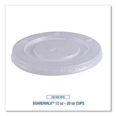 Boardwalk Deerfield Cold Cup Lids, Fits 12 oz to 20 oz Cups, Clear, Plastic, 50/Pack, 20 Packs/Carton (BWKDEERCLIDW)