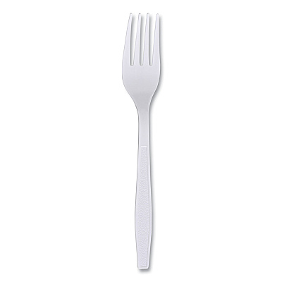 Boardwalk Heavyweight Wrapped Polypropylene Cutlery, Fork, White, 1,000/Carton (BWKFORKHWPPWIW)