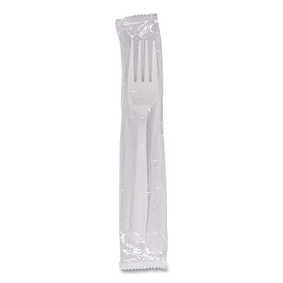 Boardwalk Heavyweight Wrapped Polypropylene Cutlery, Fork, White, 1,000/Carton (BWKFORKHWPPWIW)