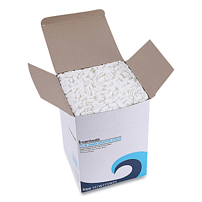 Boardwalk Flexible Wrapped Straws, 7.75", Plastic, White, 500/Pack, 20 Packs/Carton (BWKFSTW775W25)