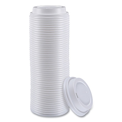 Boardwalk Hot Cup Lids, Fits 8 oz Hot Cups, White, 50/Sleeve, 20 Sleeves/Carton (BWKHOTWH8)