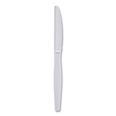 Boardwalk Heavyweight Polystyrene Cutlery, Knife, White, 1000/Carton (BWKKNIFEHW)