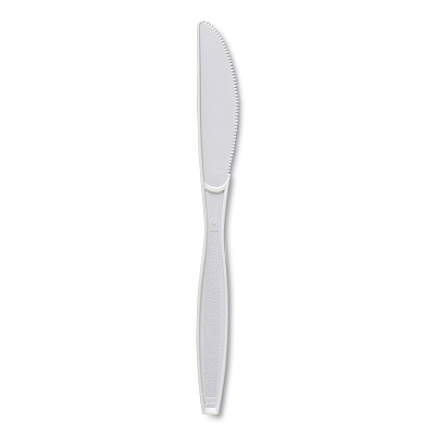 Boardwalk Heavyweight Polypropylene Cutlery, Knife, White, 1000/Carton (BWKKNIFEHWPPWH)