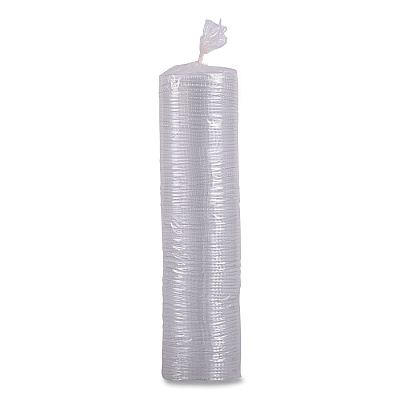 Boardwalk PET Cold Cup Lids, Fits 14 oz to 24 oz Plastic Cups, Clear, 100/Sleeve, 10 Sleeves/Carton (BWKPETSTRAW)