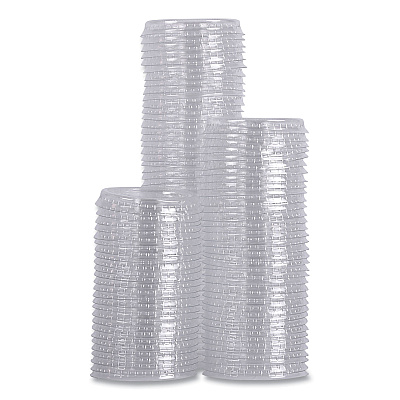 Boardwalk Souffle/Portion Cup Lids, Fits 1 oz Portion Cups, Clear, 2,500/Carton (BWKPRTLID1)