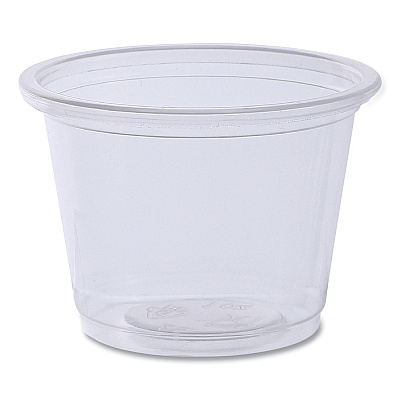 Boardwalk Souffle/Portion Cups, 1 oz, Polypropylene, Clear, 20 Cups/Sleeve, 125 Sleeves/Carton (BWKPRTN1TS)