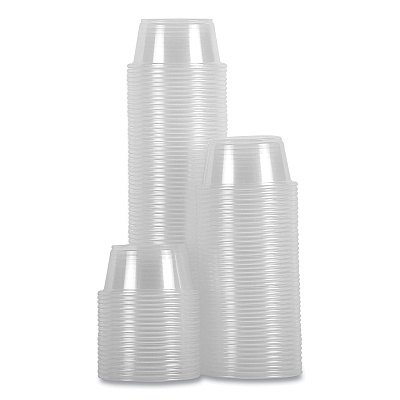 Boardwalk Souffle/Portion Cups, 2 oz, Polypropylene, Clear, 20 Cups/Sleeve, 125 Sleeves/Carton (BWKPRTN2TS)