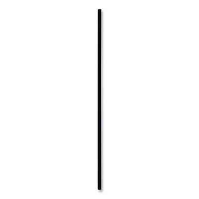 Boardwalk Cocktail Straws, 8", Polypropylene, Black, 5,000/Carton (BWKSLSTUBL)