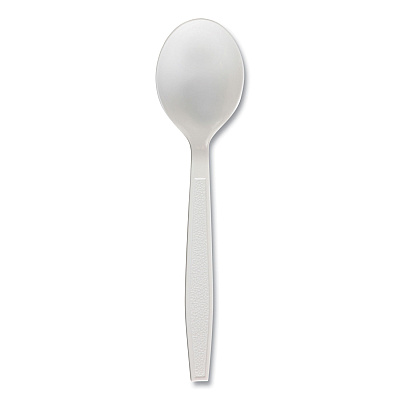Boardwalk Heavyweight Polypropylene Cutlery, Soup Spoon, White, 1000/Carton (BWKSOUPHWPPWH)