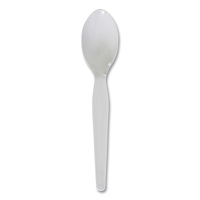 Boardwalk Heavyweight Polystyrene Cutlery, Teaspoon, White, 1000/Carton (BWKSPOONHW)