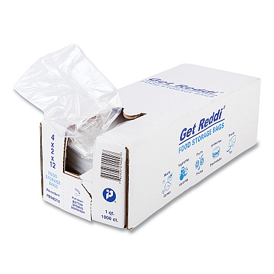 Inteplast Group Food Bags, 32 oz, 4" x 2" x 12", Clear, 1,000/Carton (IBSPB040212)