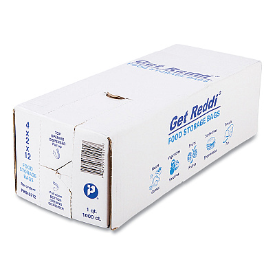 Inteplast Group Food Bags, 32 oz, 4" x 2" x 12", Clear, 1,000/Carton (IBSPB040212)