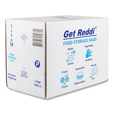 Inteplast Group Food Bags for Large Bread Loaves, 5" x 4.5" x 18", Clear, 1,000/Carton (IBSPB050418)