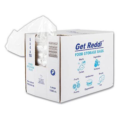 Inteplast Group Food Bags for Large Bread Loaves, 5" x 4.5" x 18", Clear, 1,000/Carton (IBSPB050418)