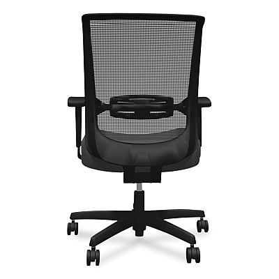 HON Convergence Mid-Back Task Chair, Swivel-Tilt, Supports Up to 275 lb, 16.5" to 21" Seat Height, Iron Ore Seat, Black Back/Base (HONCMZ1ACU19)