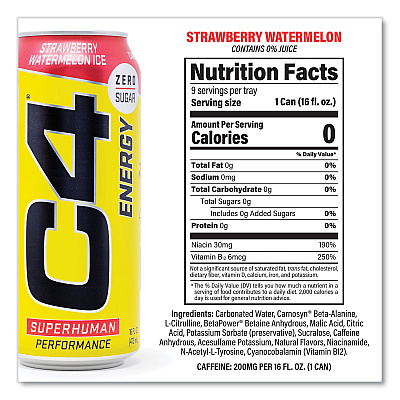 C4 Energy Drink Variety Pack, Assorted Flavors, 16 oz Can, 18/Carton (GRR22002047)
