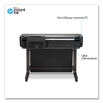 HP DesignJet T650, 24" Wireless Inkjet Printer (HEW5HB08G)