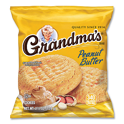 Grandma's Cookies Variety Tray, Assorted Flavors, (6) 3.25 oz, (26) 2.5 oz, 32 Bags/Carton (LAY73977)