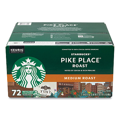 Starbucks Pike Place Coffee K-Cups, 72/Carton (GRR22002158)